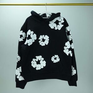 Black and White Denim Tears Hoodie